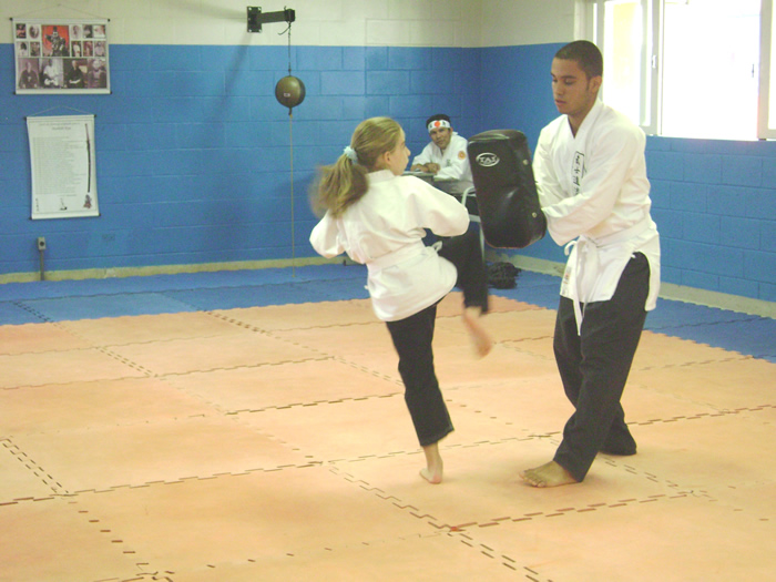 Natalia demonstrando técnica